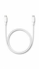 Energix Q8 Cable Lite - USB C to C White 1M made in Kuwait [W] - سلك شحن - تايب سي الي  تايب سي - طول 1 متر - كفالة 24 شهر