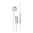 Powerology Lace Mono High-Fidelity Mono Earphones - White - سماعة اذن - مع مايكروفون - صوب واحد - تايب سي - كفالة 12 شهر
