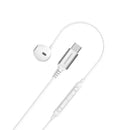 Powerology Type-C Mono Earphone (White) - سماعة اذن - مع مايكروفون - صوب واحد - تايب سي - كفالة 12 شهر