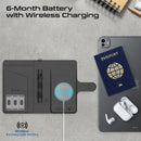 Promate Slim Leather Passport Holder with RFID Protection & Smart Tracking [BO] - محفظة لجواز السفر - مع خاصية التتبع