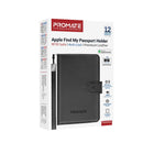 Promate Slim Leather Passport Holder with RFID Protection & Smart Tracking [BO] - محفظة لجواز السفر - مع خاصية التتبع