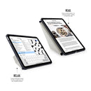 Pipetto Origami No.1 Case for iPad Air 13" (Dark Blue) [C] - كفر ايباد + ستاند + مكان للقلم