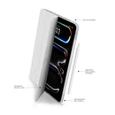 Pipetto Origami No.1 Case for iPad Pro 13" 2024 (White) [C] - كفر ايباد + ستاند + مكان للقلم