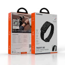 Porodo TrackFit Arc Smart Fitness Tracker With Magnetic Strap Black [O] - سوار ذكي - متابعة الصحة + النشاط البدني - بورودو - كفالة 24 شهر