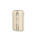 Porodo 10000mAh | 4 Power Bank Station Lightning & Type-C Integrated Cable - Gold  [O] - قاعدة شحن باور بانك - 4 في 1 - كفالة 24 شهر