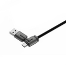 Porodo 4-In-1 Charging And Data Transfer Cable - Black -  سلك شحن 4 في 1 - برودو - طول 1.2 - كفالة 12 شهر