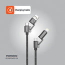 Porodo 6 Essentials in 1 Ultimate Combo - Black - حقيبة السفر - 6 في 1 - حقيبة + بطاريه سعة 20000 مللي امبير + بطاريه سعة 10000 مللي امبير - شاحن حائط قوة 20 واط + سلك شحن 4 في 1 طول 1.2 متر - كفالة 24 شهر