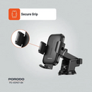 Porodo Adjustable Clamps Dash & Windshield Mount - Black - ستاند سيارة مناسب لجميع انواع الاجهزة - بورودو