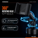 Porodo Blue Vaccum Suction Care Phone Mount Dashboard & Windshield Compatible - Black [O] - ستاند سيارة مناسب لجميع انواع الاجهزة - شفط بدون شحن - دوران 360 درجة