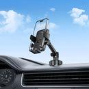 Porodo Blue Extendable Cradle Phone Holder with Stable Vaccum Suction Attachment - Black [O] - ستاند سيارة مناسب لجميع انواع الاجهزة - شفط بدون شحن - دوران 360 درجة