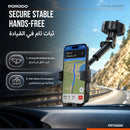 Porodo Blue Extendable Cradle Phone Holder with Stable Vaccum Suction Attachment - Black [O] - ستاند سيارة مناسب لجميع انواع الاجهزة - شفط بدون شحن - دوران 360 درجة