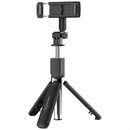 Porodo Blue FlexiTripod Selfie Stick with Foldable Tripod - Black [O] - ستاند تصوير + عصا سيلفي - لجميع انواع الاجهزة - ريموت بلوتوث - بورودو