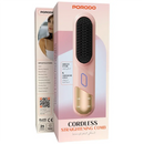 PORODO CORDLESS STRAIGHTENING COMB [O] - مشط فرد الشعر اللاسلكي - بورودو - وردي - كفالة 24 شهر
