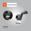 Porodo Crystal Mount Extended Base - Black - ستاند سيارة مناسب لجميع انواع الاجهزة - بورودو