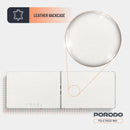 Porodo Crystal Shell Wireless Keyboard - White - كيبورد لوحة مفاتيح - قابلة للطي - اغلاق مغناطيسي - بلوتوث وايرلس - لجميع اجهزة الايباد والتابلت والاجهزة اللوحية