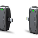 Porodo Wireless Lavalier Microphone & Charging Case Lightning/Type-C/3.5mm AUX In/Out [O] - ميكروفون - تصوير - عدد 2 ميكروفون - فتحة شحن أيفون + فتحة شحن تايب سي - بورودو - كفالة 24 شهر