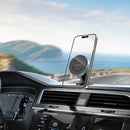 Porodo Dual Mount MagSafe Phone Holder - Black [O] - ستاند سيارة مناسب لجميع انواع الاجهزة - قاعدة لزق + فتحة تكييف - بورودو