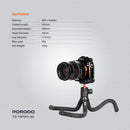 Porodo Flexible Tripod Stand - Black [O] - ستاند ترايبود متنقل للهاتف او الكاميرا - بورودو - متعدد الارتفاعات والزوايا