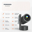 Porodo Full HD Smart Projector - Gray - بروجكتور متنقل + بطارية تدوم حتى 2 ساعة شغل متواصل - كفالة 12 شهر
