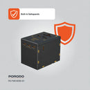 Porodo GaN 5-Port Travel Block Universal Charger - 65w [O] - بلاك حائط شحن دولي - بورودو - 4 منافذ تايب سي - 1 منفذ يو اس بي - 1 منفذ كهرباء - قوة 65 واط - كفالة 24 شهر