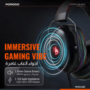 Porodo Gaming ALOMA Wired Gaming Headphones with Soft Over-Ear Foam Pads-Black [O] - سماعة رأس بلوتوث - بورودو - كفالة 12 شهر