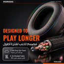 Porodo Gaming ALOMA Wired Gaming Headphones with Soft Over-Ear Foam Pads-Black [O] - سماعة رأس بلوتوث - بورودو - كفالة 12 شهر