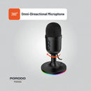Porodo Gaming Omni-Directional USB Microphone - Black [O] - ميكروفون - تصوير - خاصية استقبال الصوت من جميع الاتجاهات - بورودو - كفالة 24 شهر