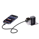 Porodo Halom 2-in-1 60W USB-C to USB-C Cable With 2.5W Wireless Smartwatch Charging - Black [O] - وصلة شحن تايب سي + شحن ساعة ابل بنفس الوقت - بورودو - كفالة 24 شهر