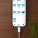 Porodo High-Speed USB-C Braided Cable Charging & Data Transfer - Silver -  سلك شحن - بورودو - تايب سي الي  تايب سي - طول 1 متر - قوة 60 واط - كفالة 12 شهر