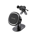 Porodo Universal Dual Mode Magnetic Phone Mount - Black [O]- ستاند سيارة مناسب لجميع انواع الاجهزة - مغناطيس - قاعدة لزق + فتحة تكييف - بورودو