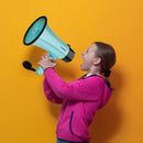 Porodo Kids Megaphone - Sky Blue [O] - ميكروفون - مكبر صوت للأطفال - بورودو - كفالة 24 شهر