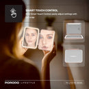 Porodo Lifestyle 5000mAh Power Bank Magnifying Mirror - White/Rose Gold - بطارية متنقلة + مراية + 1 منفذ تايب سي - سعة 5000 ملي أمبير - كفالة 24 شهر