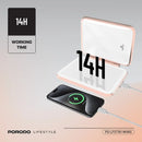 Porodo Lifestyle 5000mAh Power Bank Magnifying Mirror - White/Rose Gold - بطارية متنقلة + مراية + 1 منفذ تايب سي - سعة 5000 ملي أمبير - كفالة 24 شهر