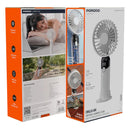 Porodo Lifestyle Chillo Air Portable Handheld Fan with LED Display - White [O] - مروحة متنقلة - سرعات متعددة - برودو -  كفالة 12 شهر