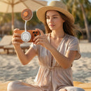 Porodo Lifestyle Chillo Mag 1200mAh Rechargeable Fan - White [O] - مروحة متنقلة - سرعات مختلفة + ستاند مرن قابل للطي - قاعدة ماغ سيف - برودو -  كفالة 12 شهر