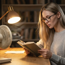 Porodo Lifestyle Chillo Core Desktop Fan with LED Display - Black [O] - مروحة متنقلة - 3 سرعات مختلفة + اضاءة - برودو -  كفالة 12 شهر