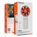 Porodo Lifestyle Chillo Rechargeable Handy Fan with 1200mAh Battery Capacity - White [O] - مروحة متنقلة - سرعات مختلفة - برودو -  كفالة 12 شهر