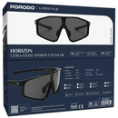Porodo Lifestyle Horizon Ultra-Light Sports Eyewear - Black [O] - نظارة رياضية - عالية الجودة - بورودو - كفالة 12 شهر