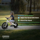 Porodo Lifestyle JoyCruiser Kids Electric Bike - White [O] -دراجة كهربائية - برودو - كفالة 24 شهر
