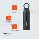 Porodo Lifestyle Magnetic Mount Water Bottle - 700ml - Black - مطارة حافظة للحرارة - ستاند ماغ سيف - بورودو