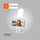 Porodo Lifestyle LumiSnap Foldable RGB Fill Light with Phone Stand - BLACK - اضاءة - للتصوير - ستاند للتليفون - بورودو - اضاءات مختلفة