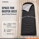 Porodo Lifestyle Splash-Resistant Sleeping Bag Burgundy [O] - كيس نوم حراري - بورودو
