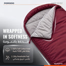 Porodo Lifestyle Splash-Resistant Sleeping Bag Burgundy [O] - كيس نوم حراري - بورودو