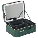 Porodo Lifestyle Travel Makeup Bag with Detachable LED Mirror - Green [O] - حافظة مكياج السفر من  مع مرآة قابلة للفصل - كفالة 24 شهر