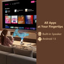 Porodo Lumacast Smart Full HD Projector Auto Focus & Keystone - White - بروجكتور متنقل - كفالة 12 شهر