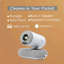 Porodo Lumacast Smart Full HD Projector Auto Focus & Keystone - White - بروجكتور متنقل - كفالة 12 شهر
