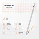 Porodo Magnetic Pen for iPad - White - قلم الكتروني - لجميع انواع أجهزة الأيباد - بورودو - كفالة 12 شهر