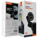 Porodo Magnetic Screen Mount - Black - ستاند سيارة - مناسب لجميع انواع الاجهزة - مغناطيس - متوافق مع شاشة السيارة