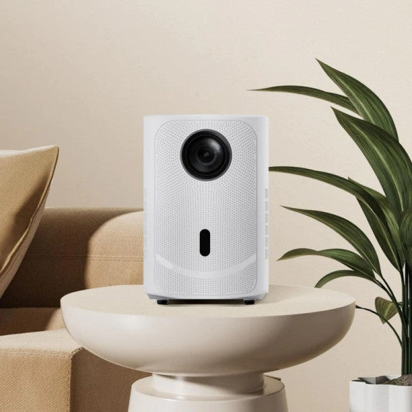 Porodo Mini Projector Wireless Mirroring Patented Dust-Proof Structure - White [O] - بروجكتور متنقل - بورودو - كفالة 24 شهر