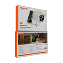 Porodo 3-in-1 MagSafe Charging Station with Mirror Light - Pink - مرايا مكتبية مع اضاءة للميك اب - مع شحن لاسلكي ماغ سيف + شاحن ساعة + شاحن ايربودز - بورودو - كفالة 24 شهر